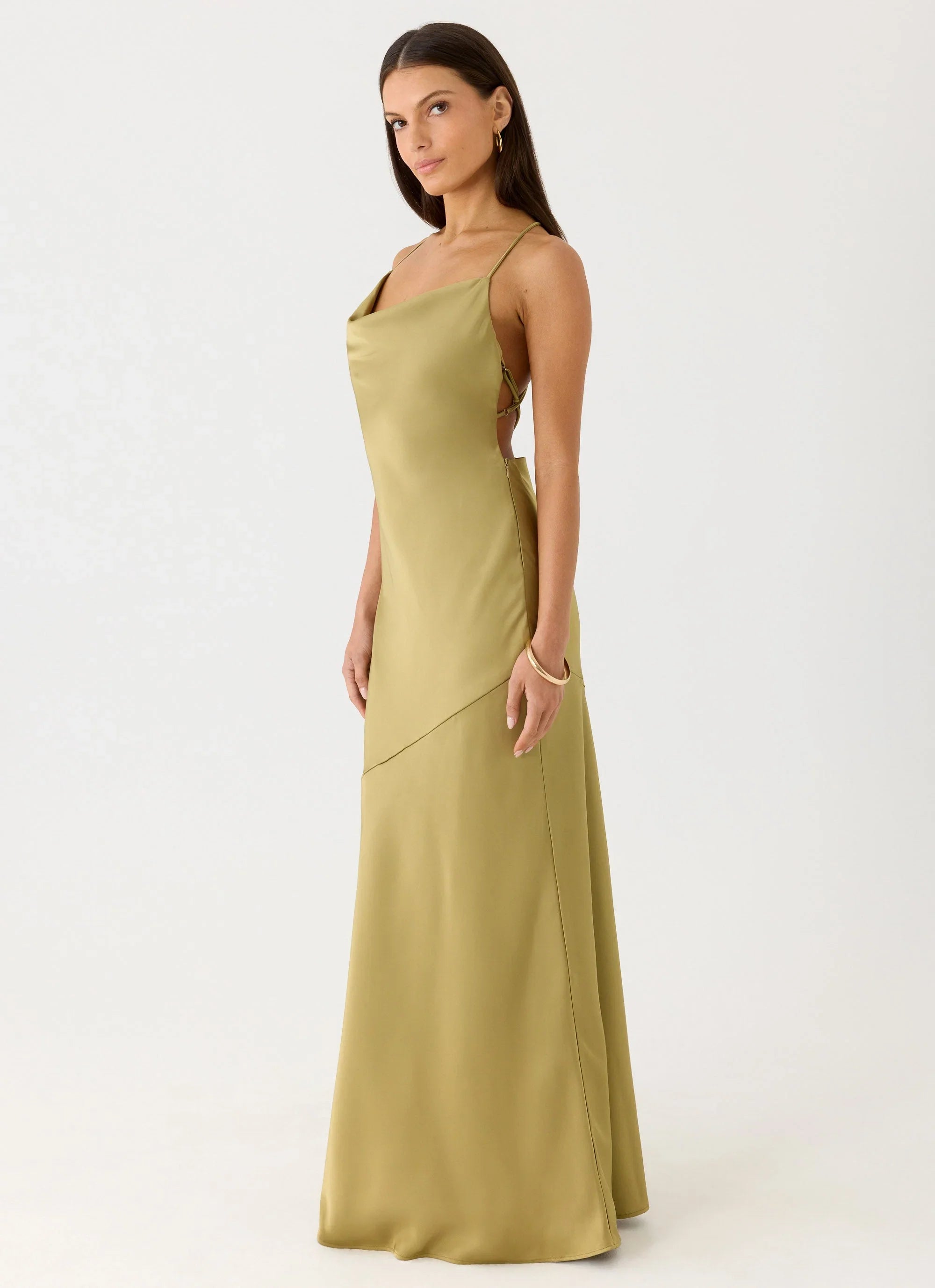 Darius Maxi Dress Green Olive