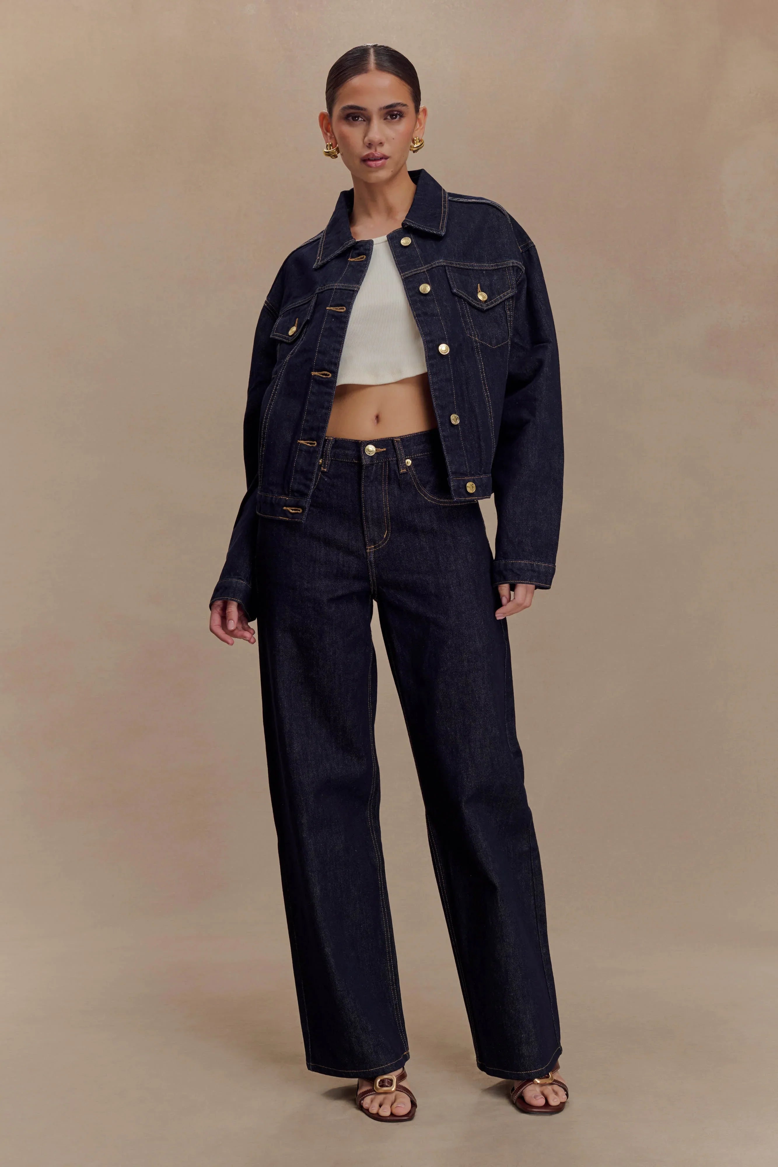 Mannon Mid Rise Denim Jeans Washed Indigo Blue