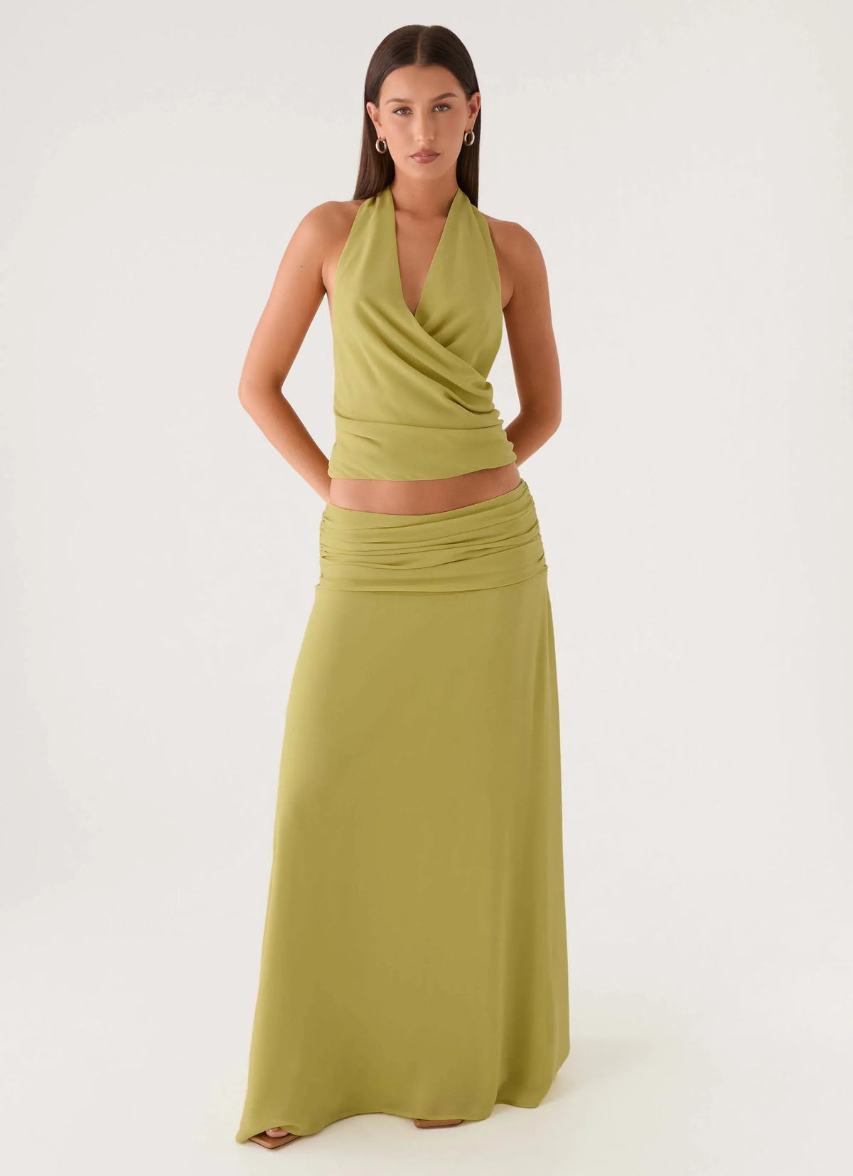 Willowmena Maxi Skirt Lime