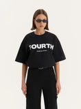Black Fourth Branded Oversized T Shirt