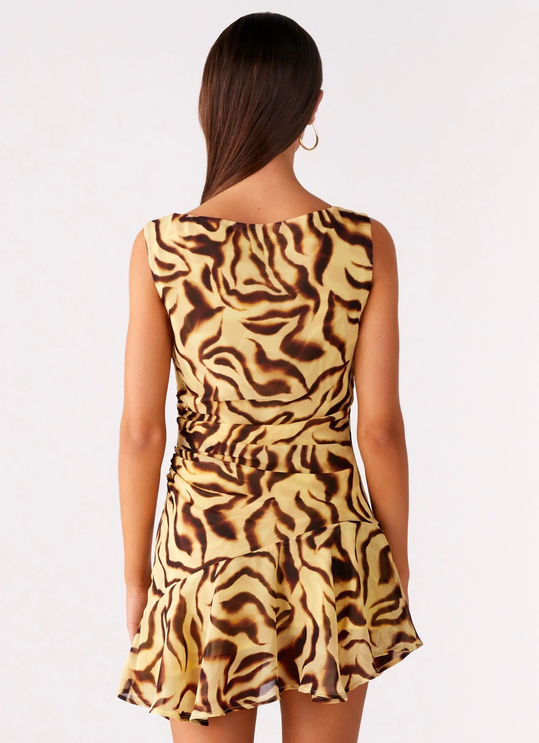 Maris Asymmetrical Mini Dress Laguna Print