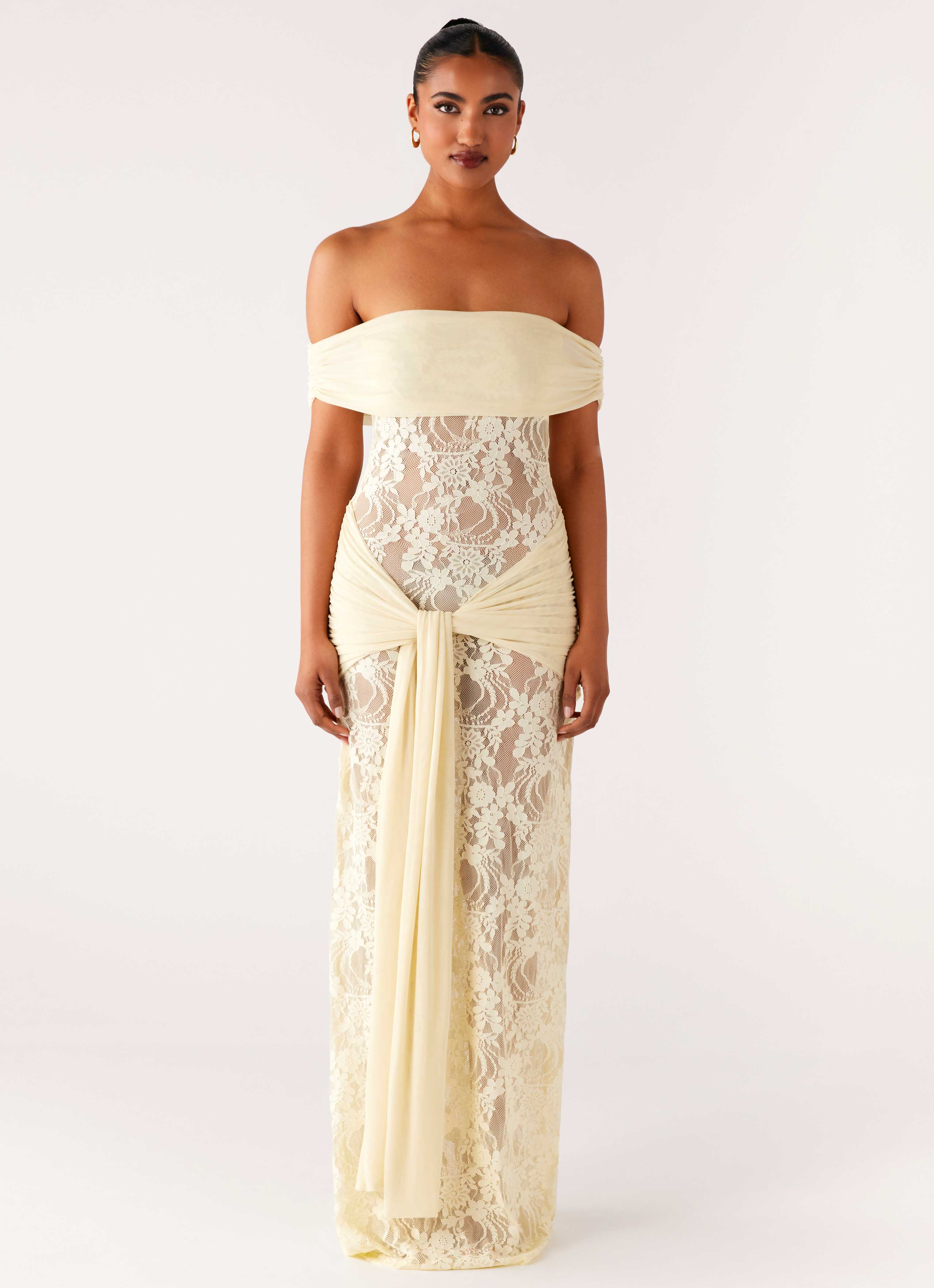 Gracie Twist Maxi Dress Yellow