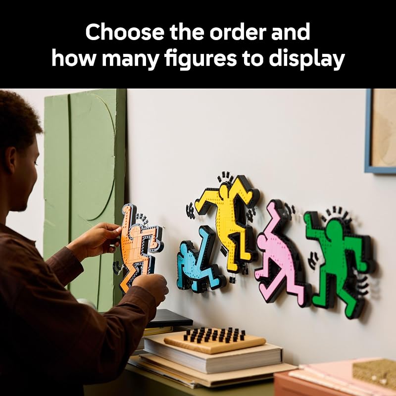 LEGO Art Keith Haring Dancing Figures Home Decor Building Set for Adults Wall Art Decor Gift Idea for Men Women who Enjoy DIY Arts and Crafts 31216