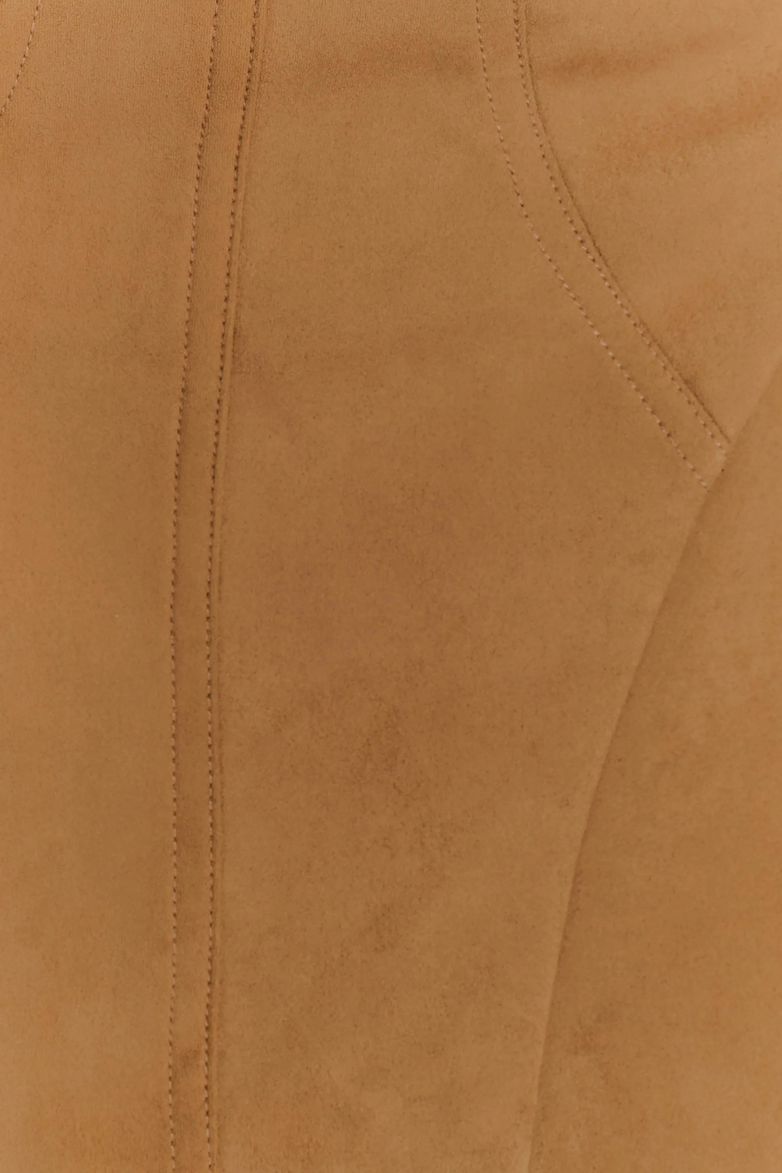 Andy Faux Suede Mini Dress Camel