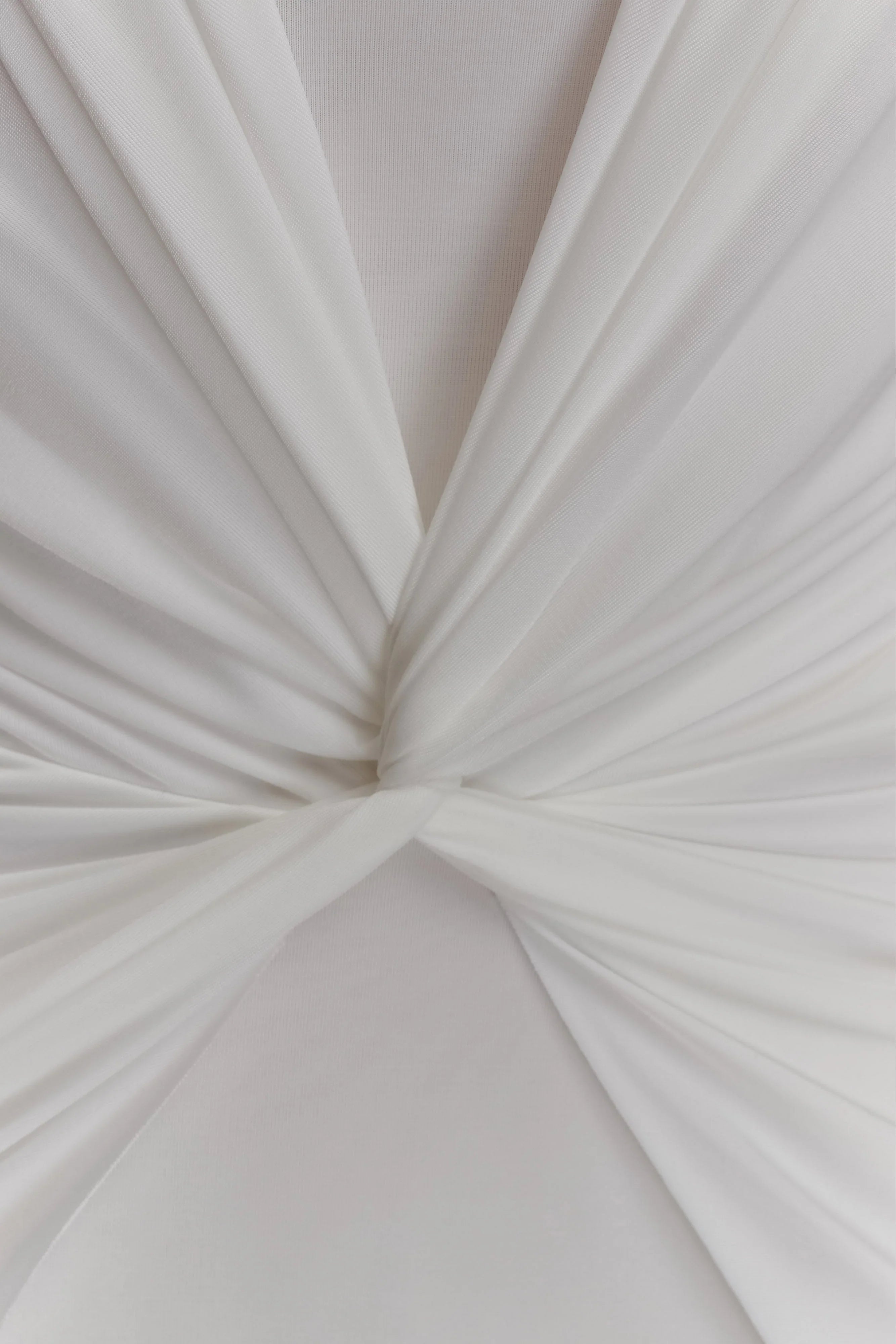 Mirren Strapless Slinky Maxi Dress White