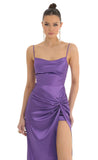Twist Maxi Dress in Purple
