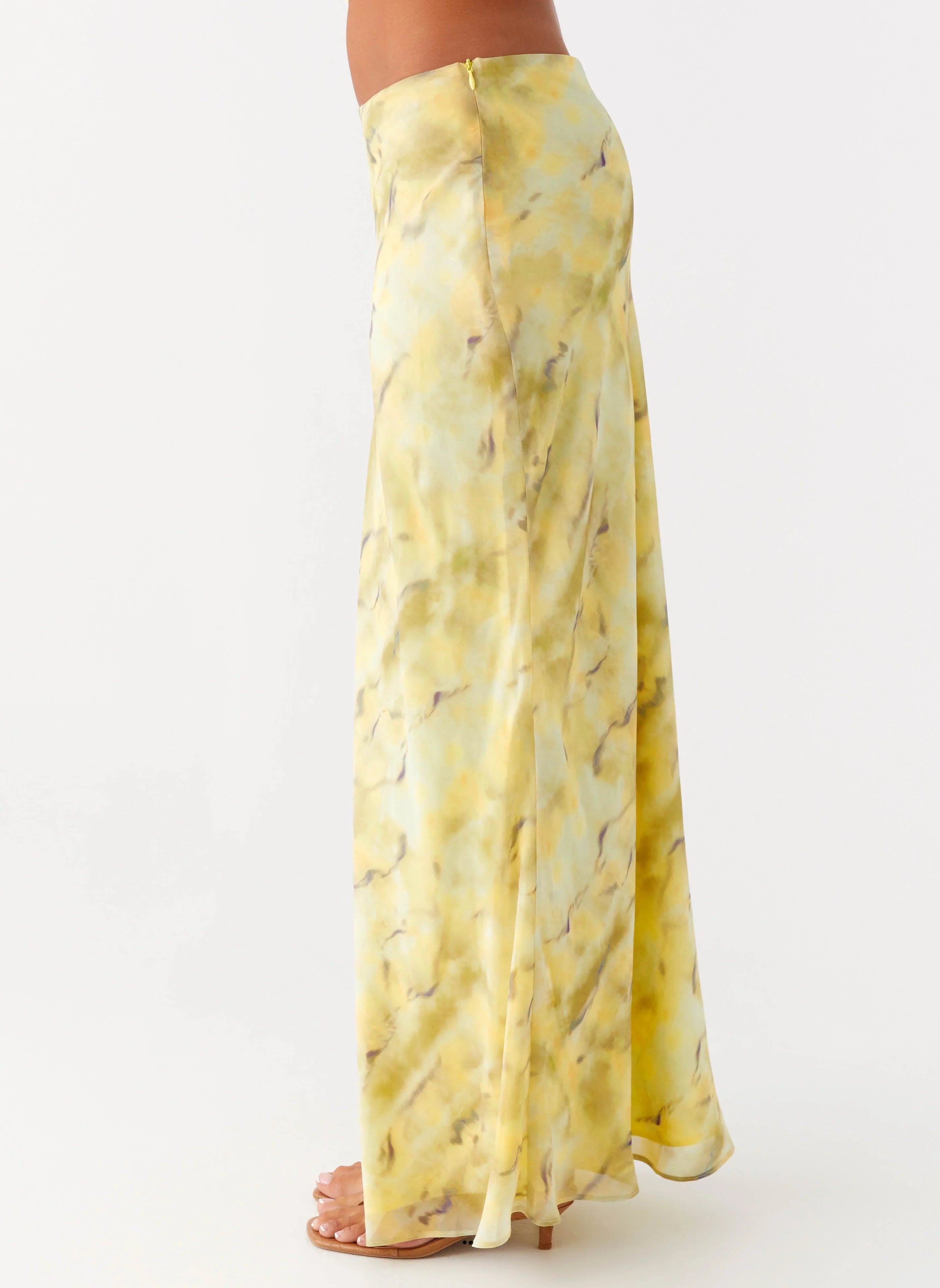 Kylo Low Rise Maxi Skirt Yellow Tie Dye
