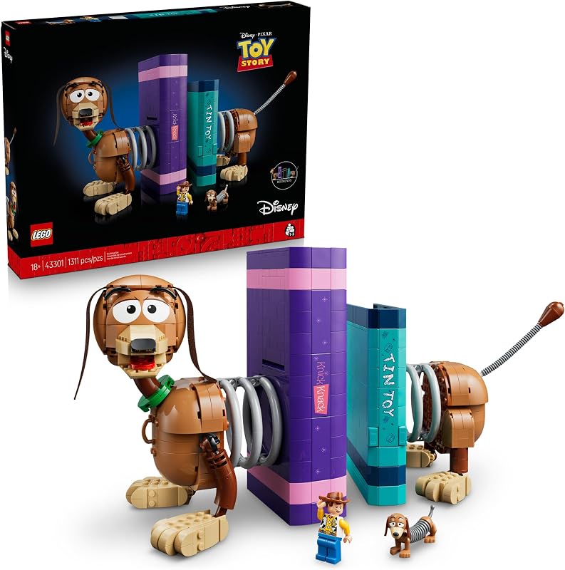 LEGO Disney and Pixar Toy Story Slinky Dog Bookends Building Set for Adults Ages 18 Disney Gifts for Fans Bedroom Shelf or Office Decor 43301