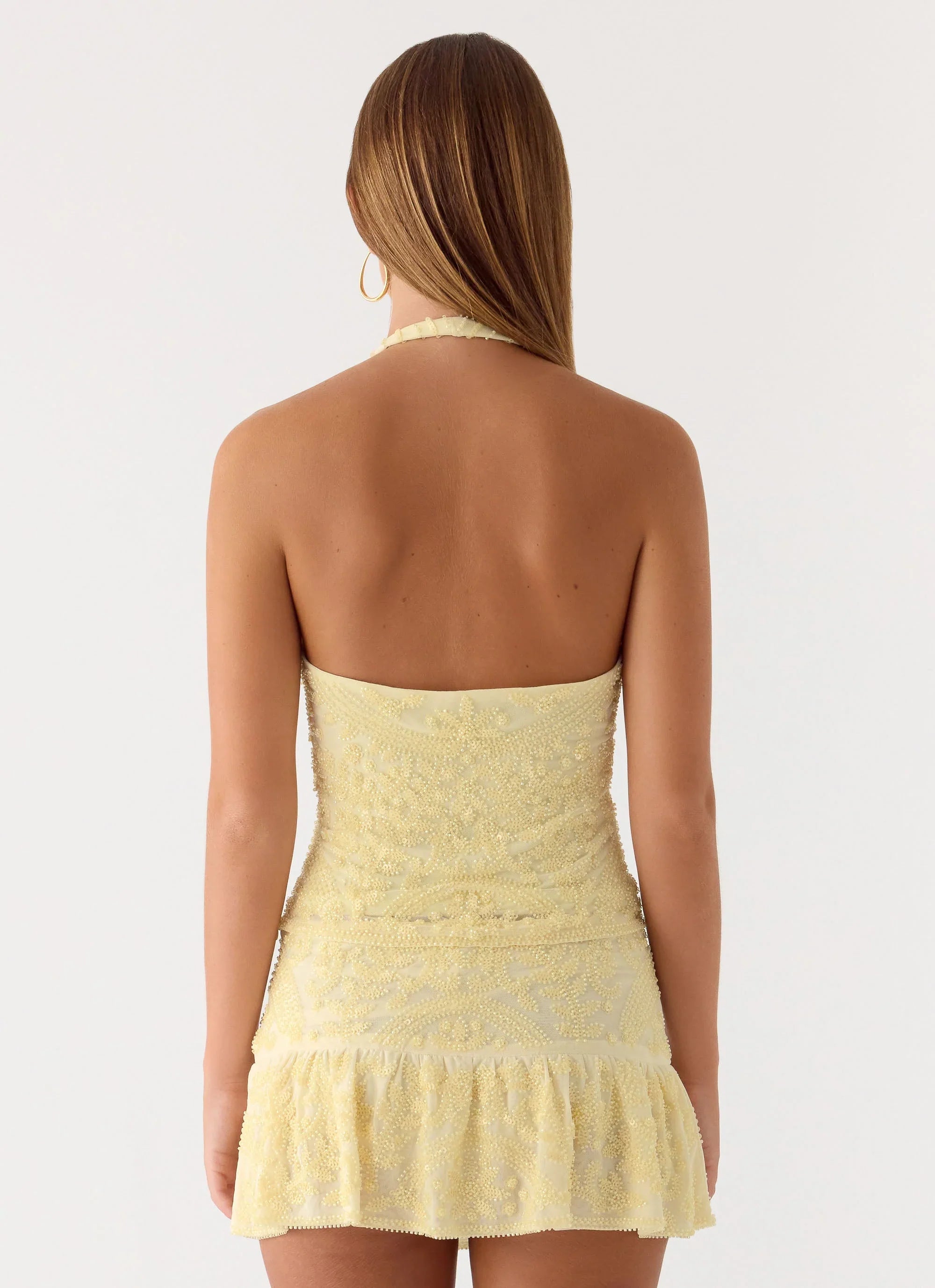 Mimi Beaded Top Yellow