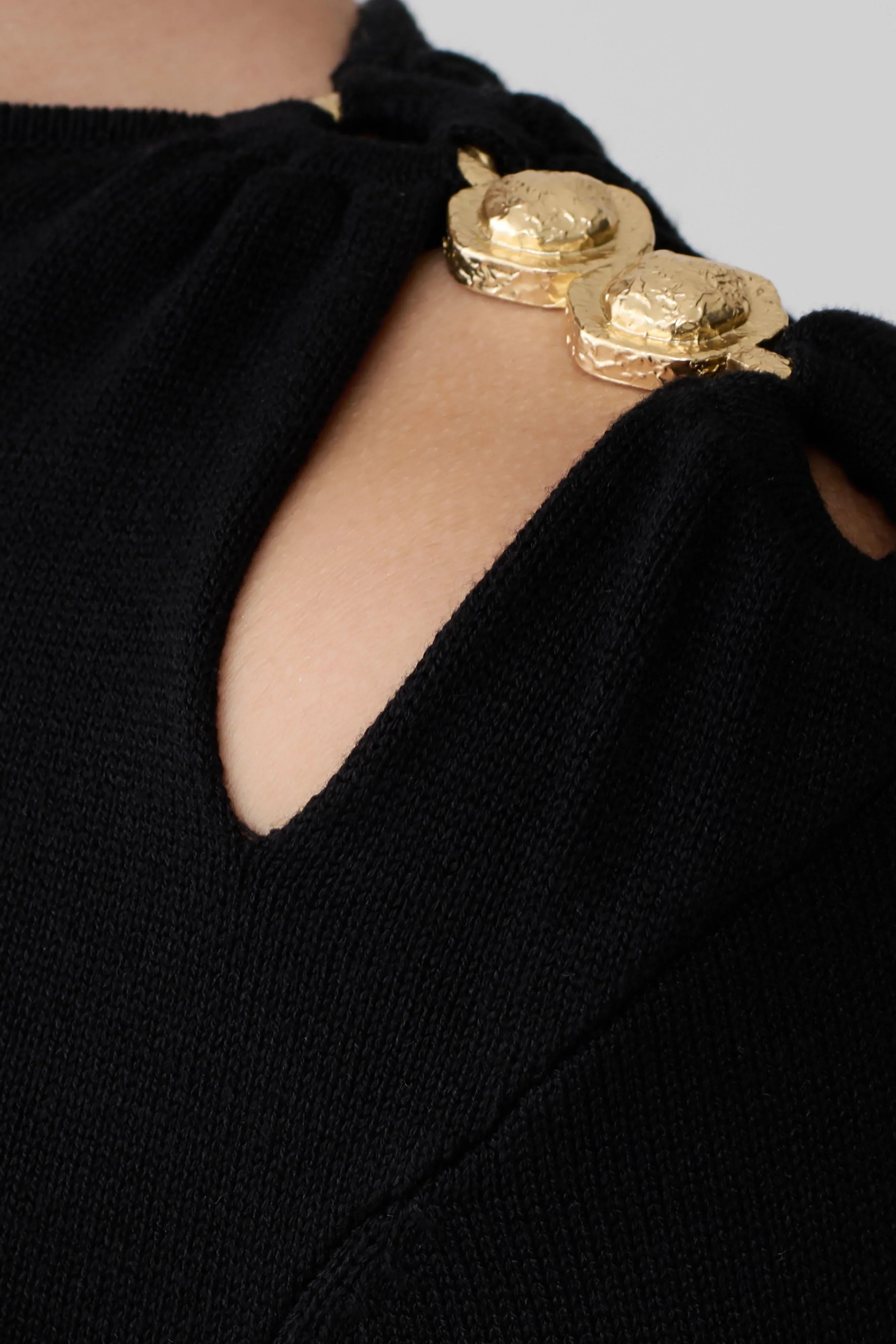 Ricky Knit Long Sleeve Longline Top Black