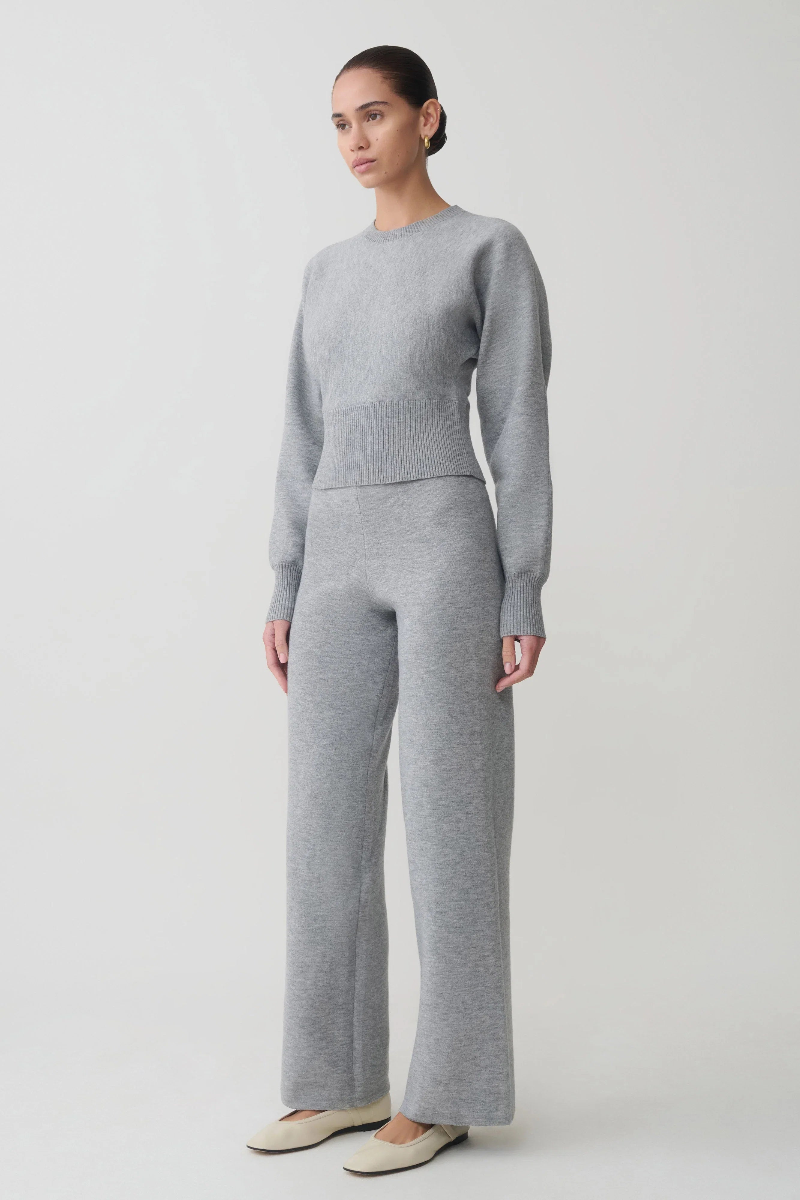 Ciaralee Cinched Waist Jumper Grey Marle