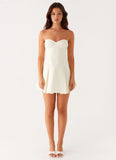 Victoria Strapless Mini Dress Butter