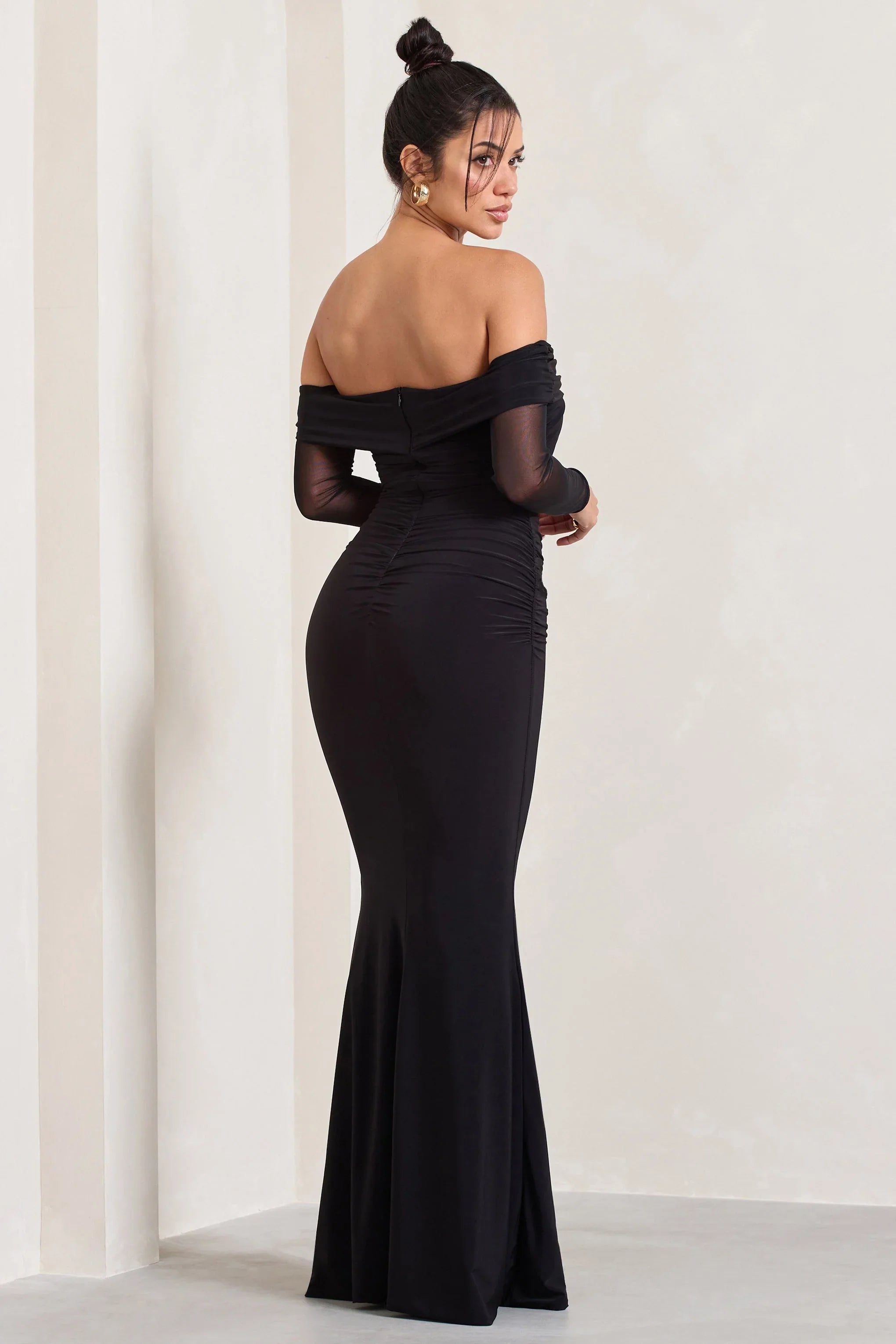 Alex Black Bardot Twist Maxi Dress