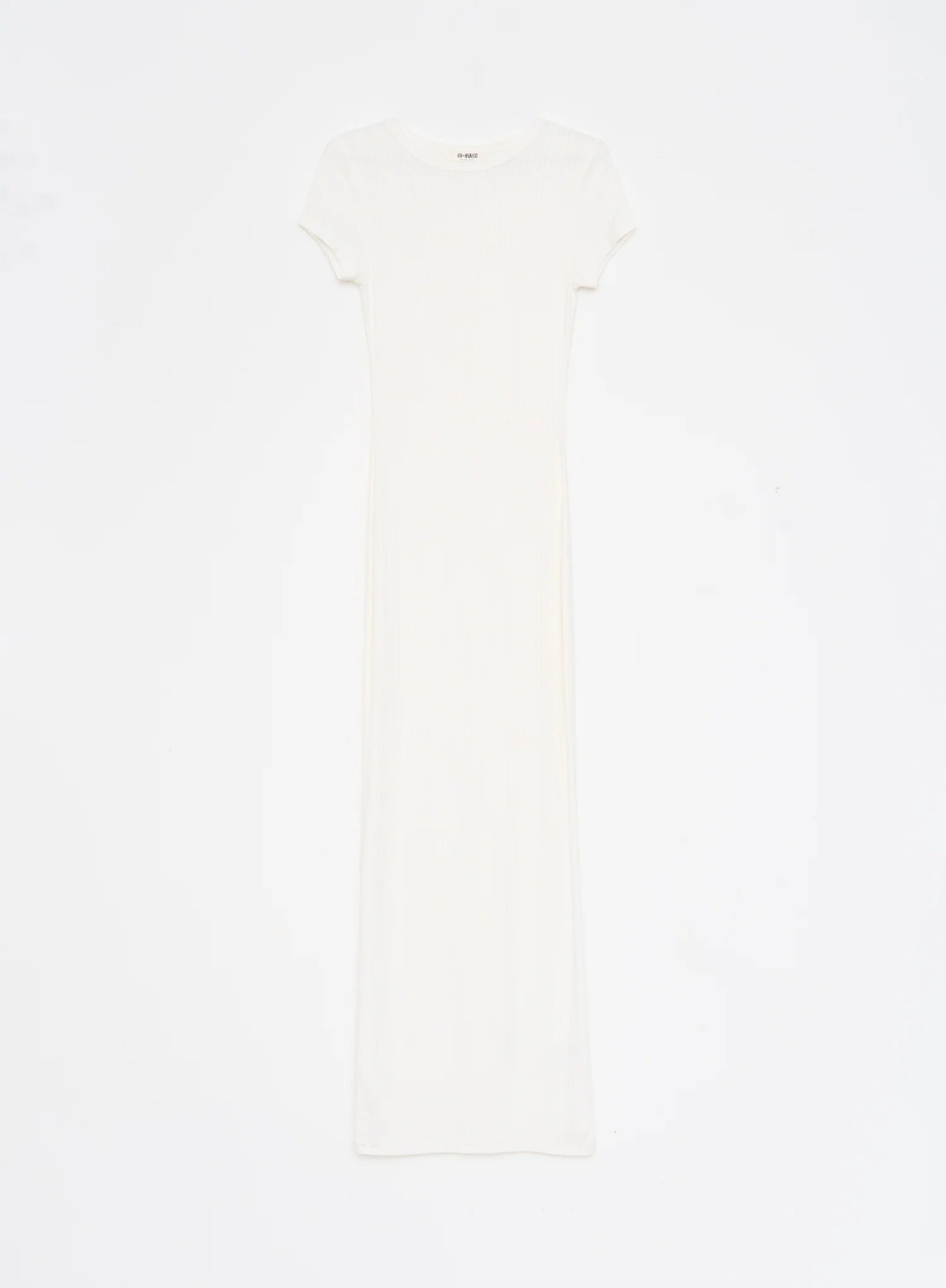 Cream Sheer Knitted Maxi Dress