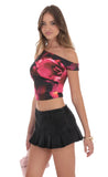 Off Shoulder Floral Top in Pink