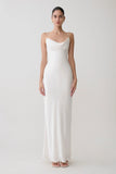 Seraphine Corset Satin Maxi Dress Ivory