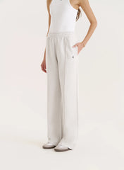 Light Grey 4th Wide Leg Branded Joggers