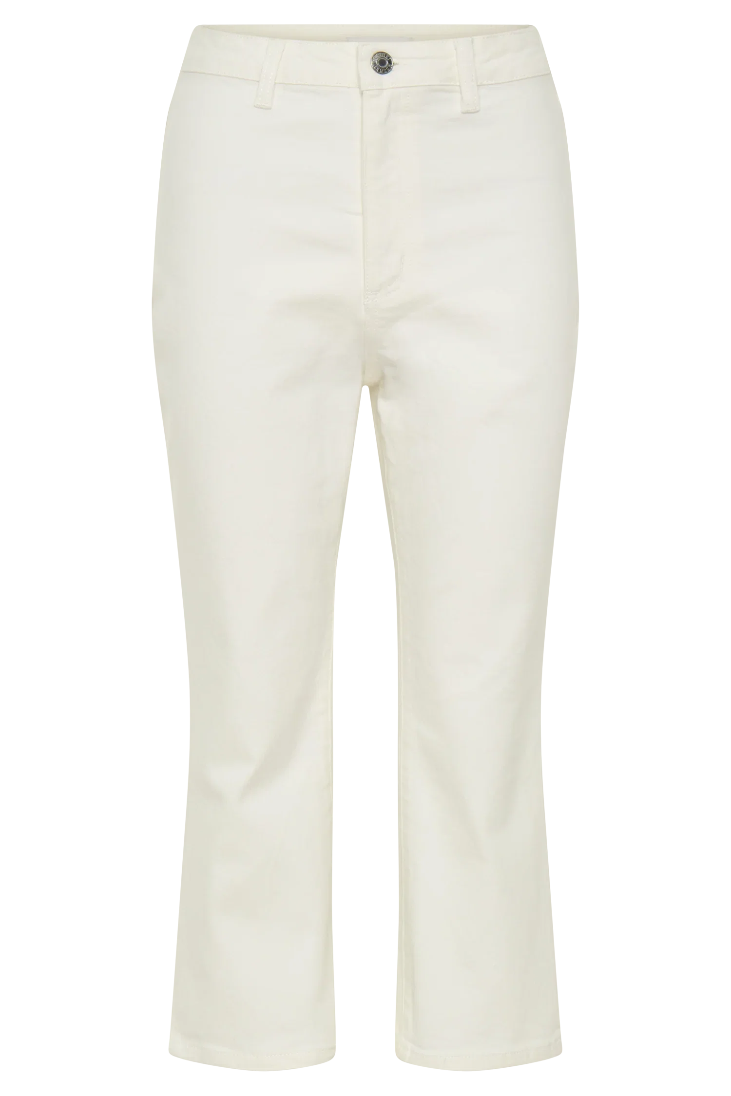 Mary Denim Capris White