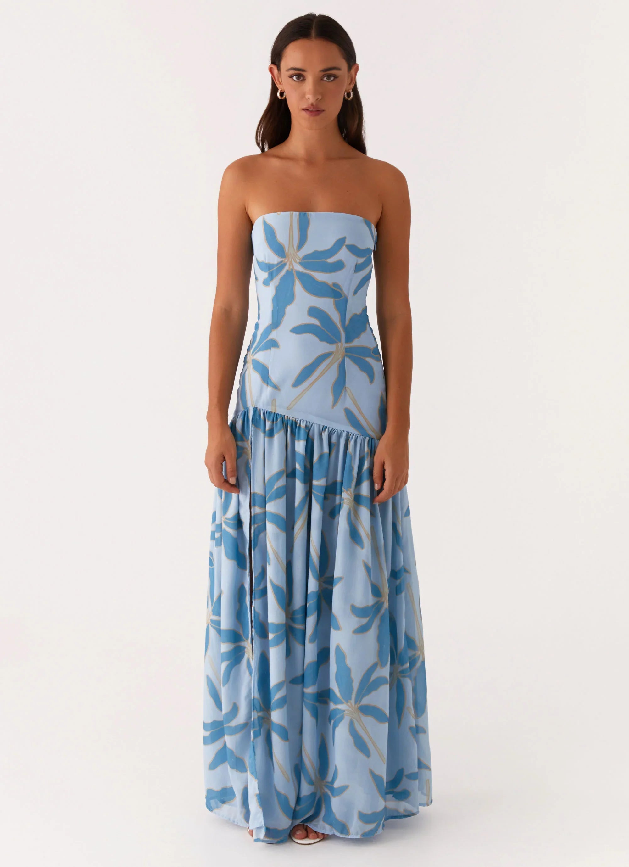 Eden Strapless Maxi Dress Opulent Blue