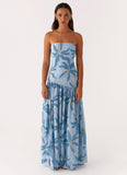 Eden Strapless Maxi Dress Opulent Blue