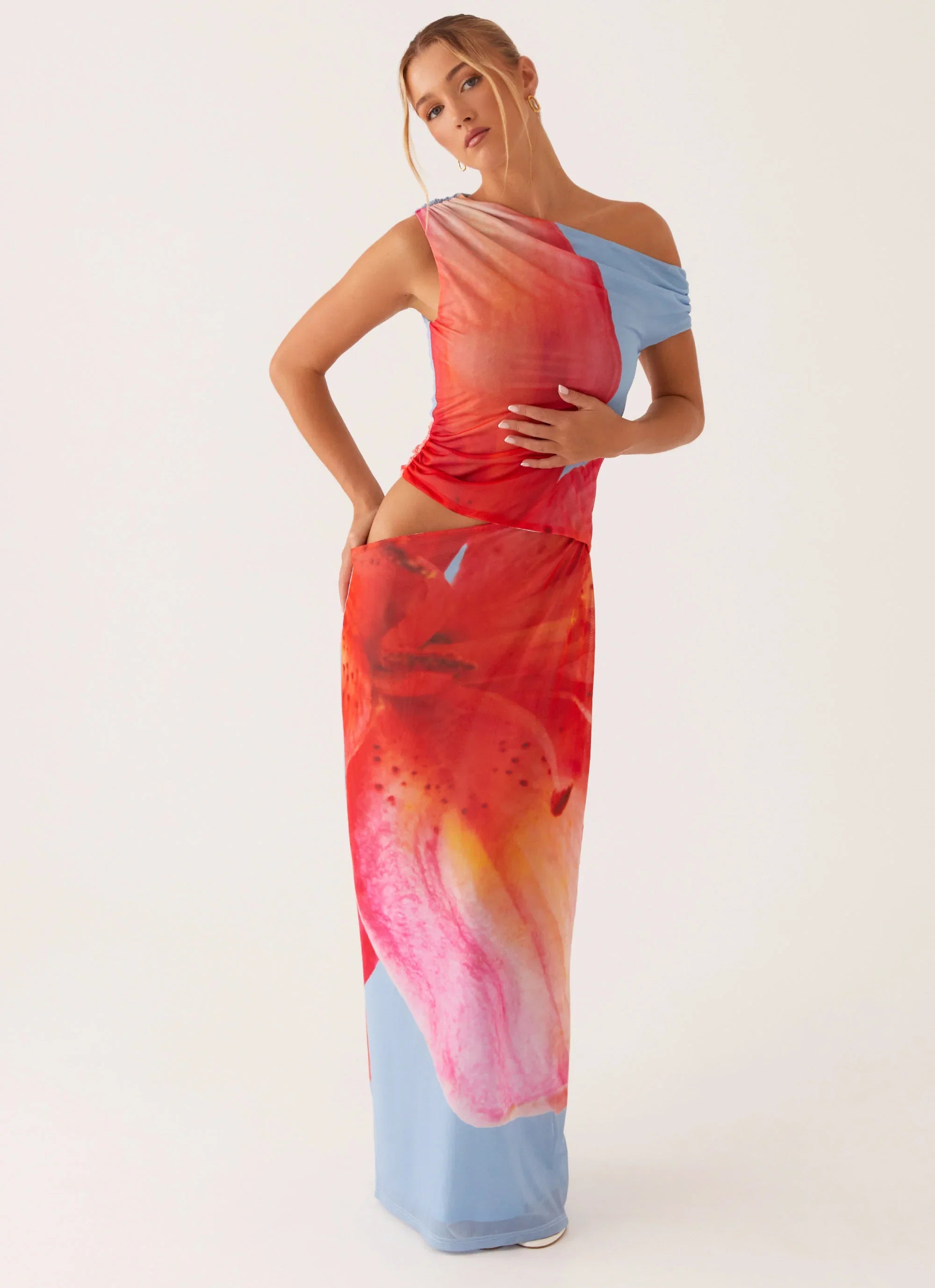 Santa Monica Maxi Dress Blue Floral