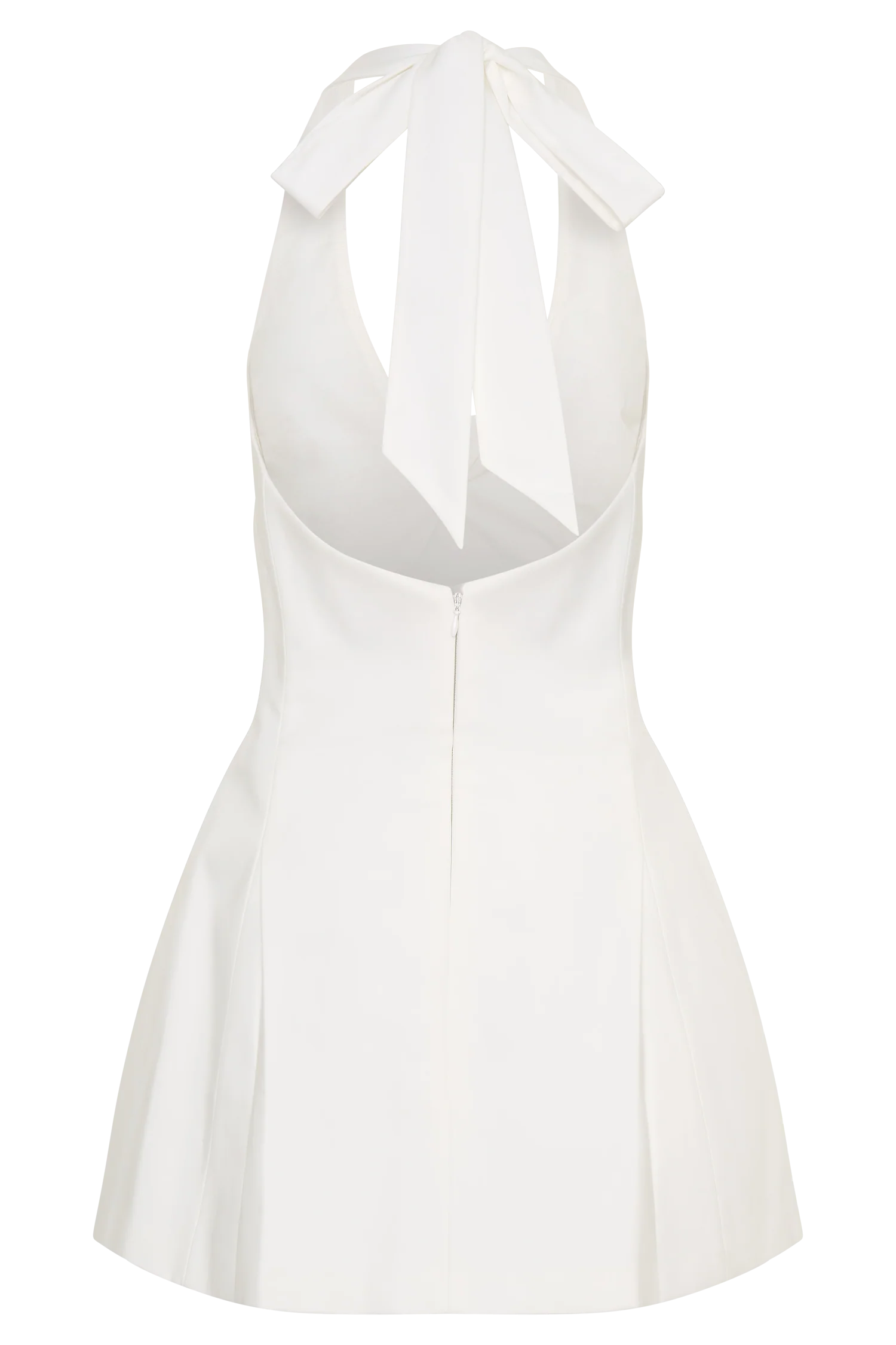 Nelly Halter Neck Cotton Mini Dress White