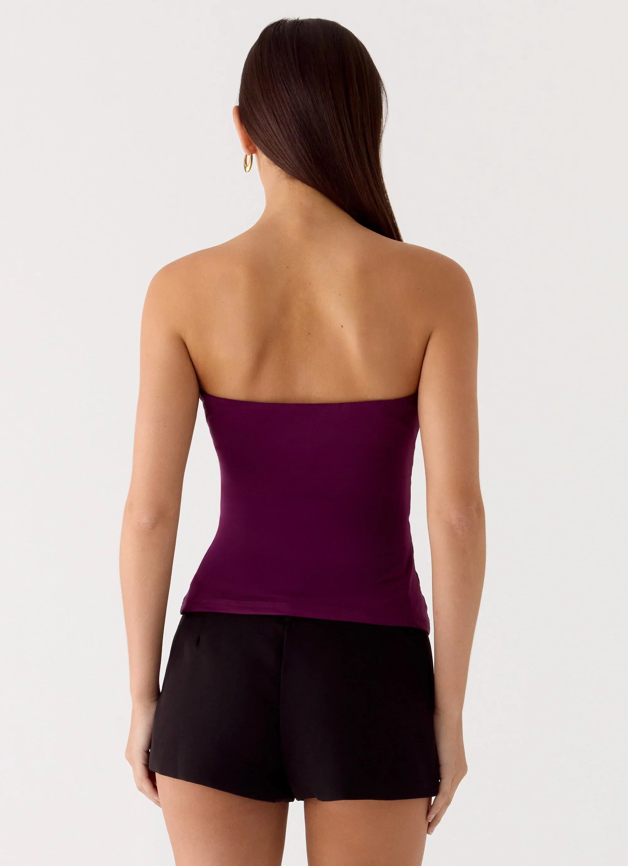 Hari Strapless Top Plum