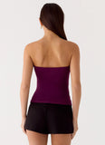 Hari Strapless Top Plum