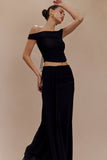 Arna Mesh Maxi Skirt Black
