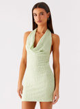 Thistle Mini Dress Forest Sage