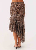 Wild Tide Midi Skirt Cheetah