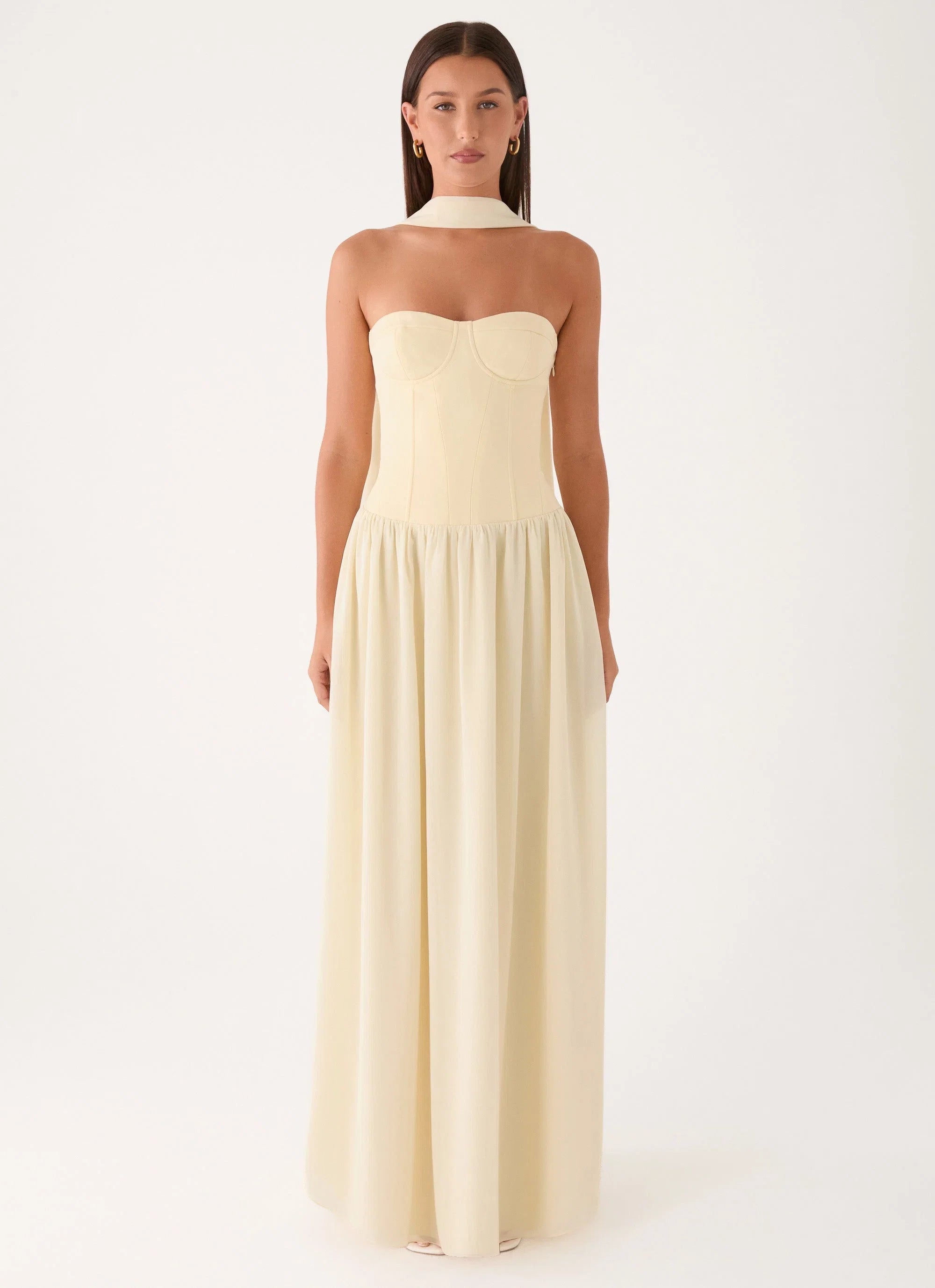 Elianah Scarf Maxi Dress Yellow