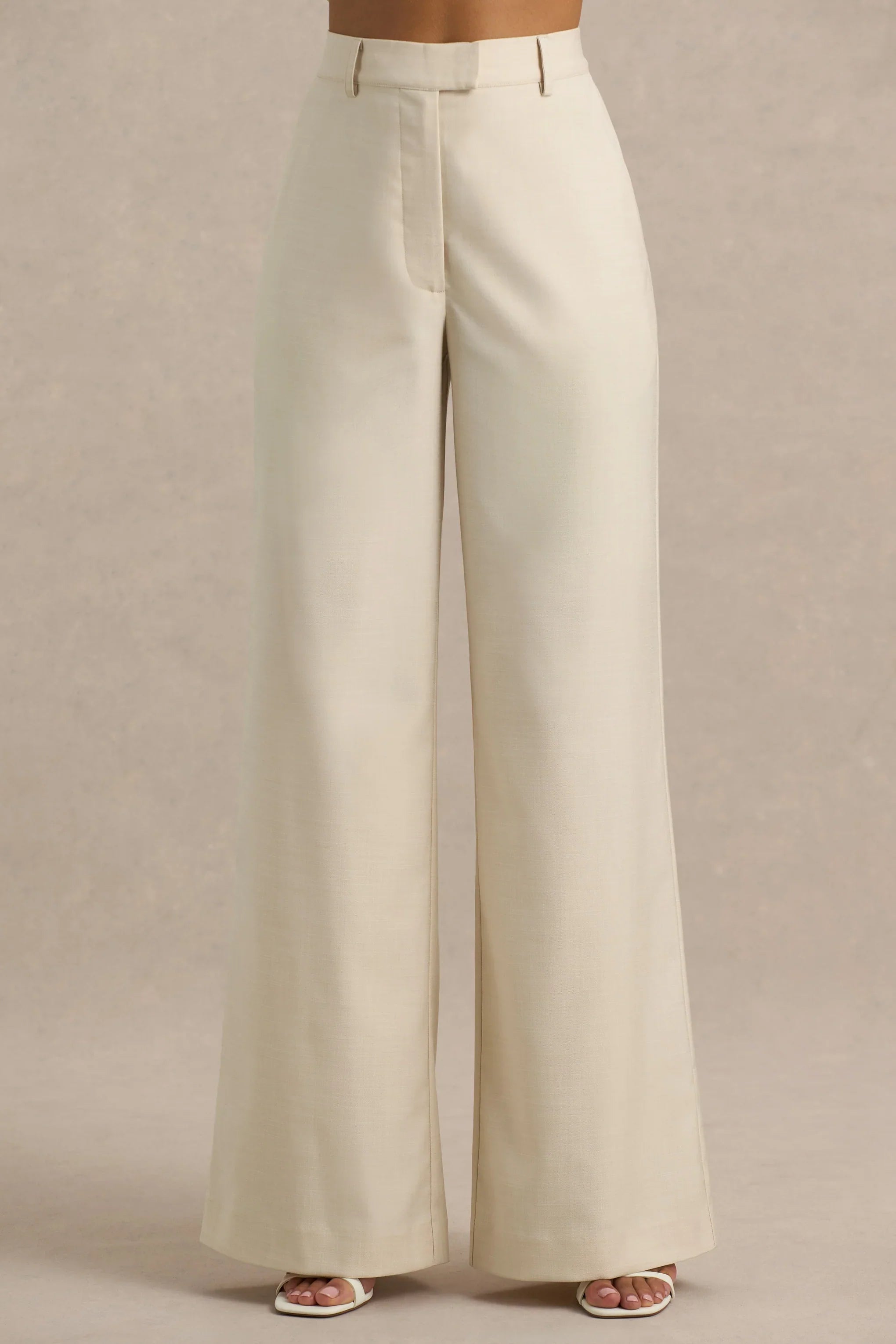 Bellarose Nude Wide Leg Trousers