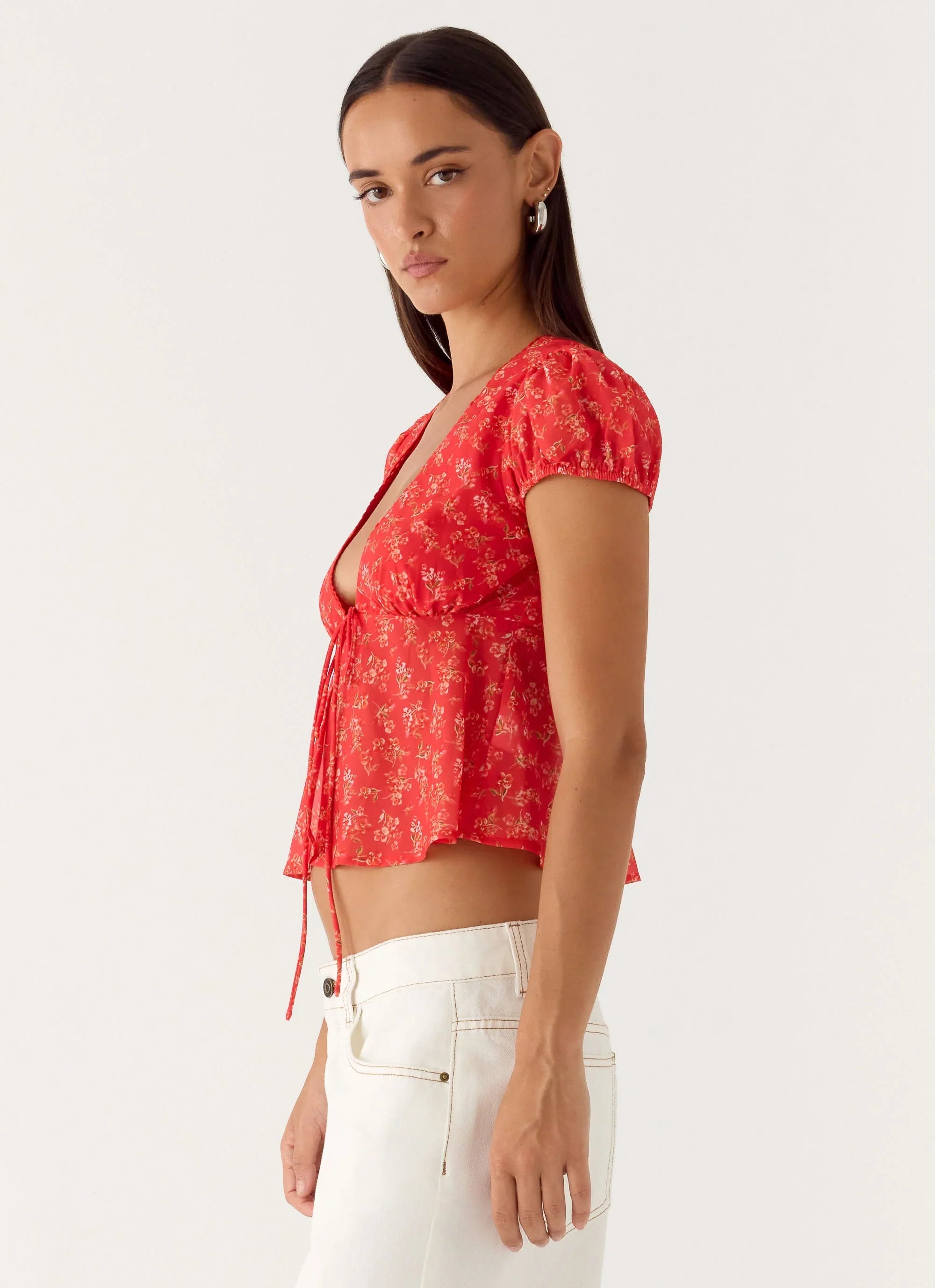 Ailani Top Magenta Red Rose