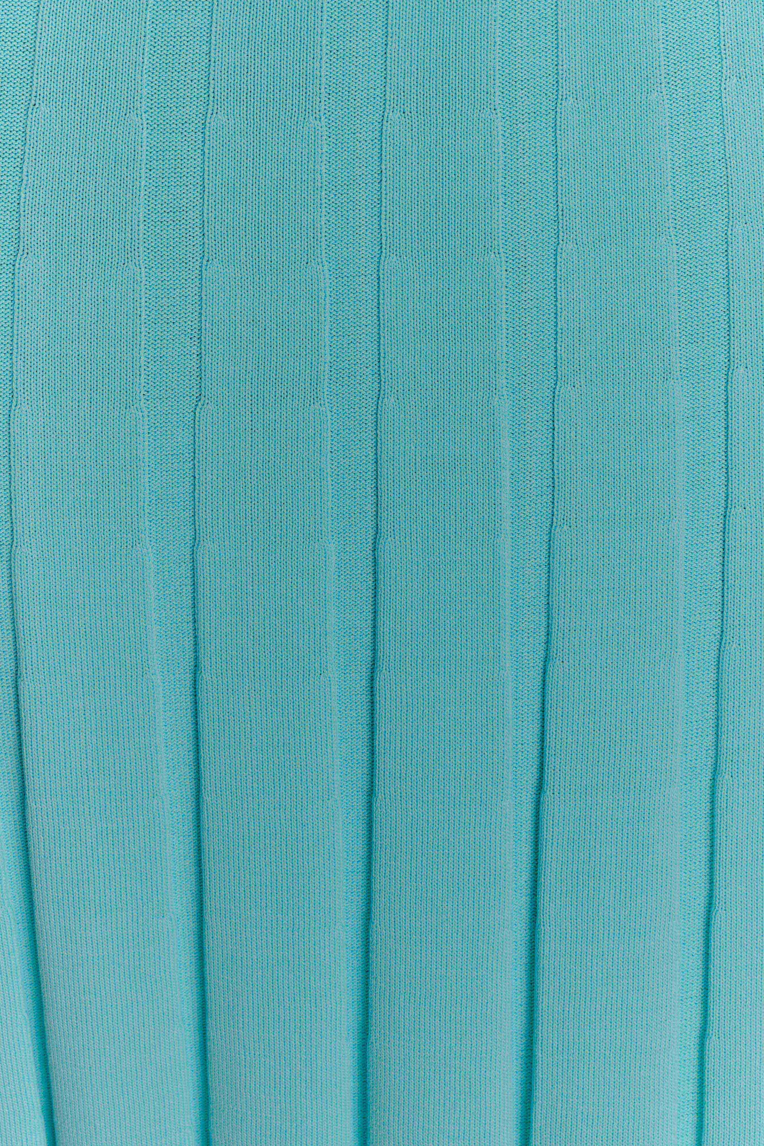 Jacqui Halter Knit Midi Dress Cyan Blue