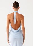 Michaella Chiffon Twist Top Blue