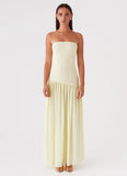 Eden Strapless Maxi Dress Yellow