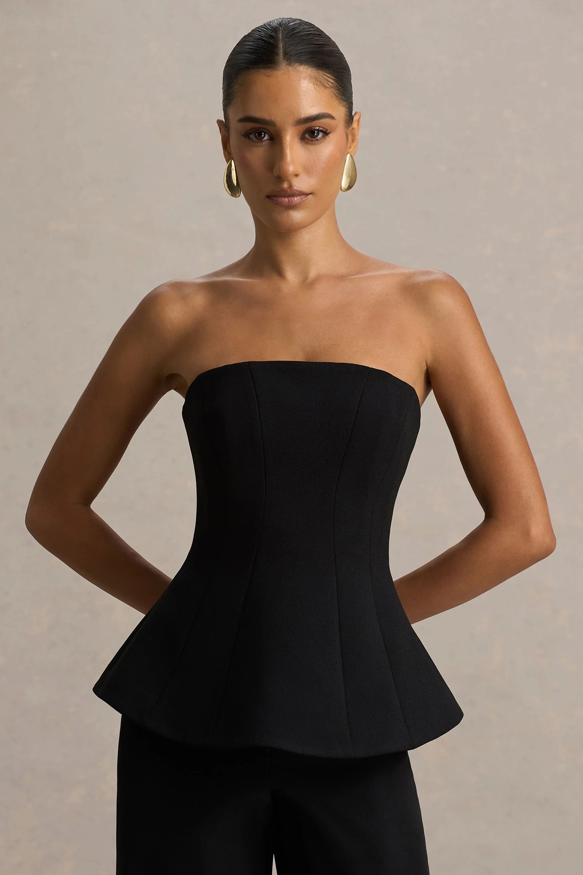 Gifted Black Bandeau Corset Top