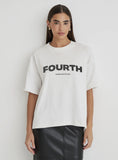 White Fourth Branded Oversized T Shirt