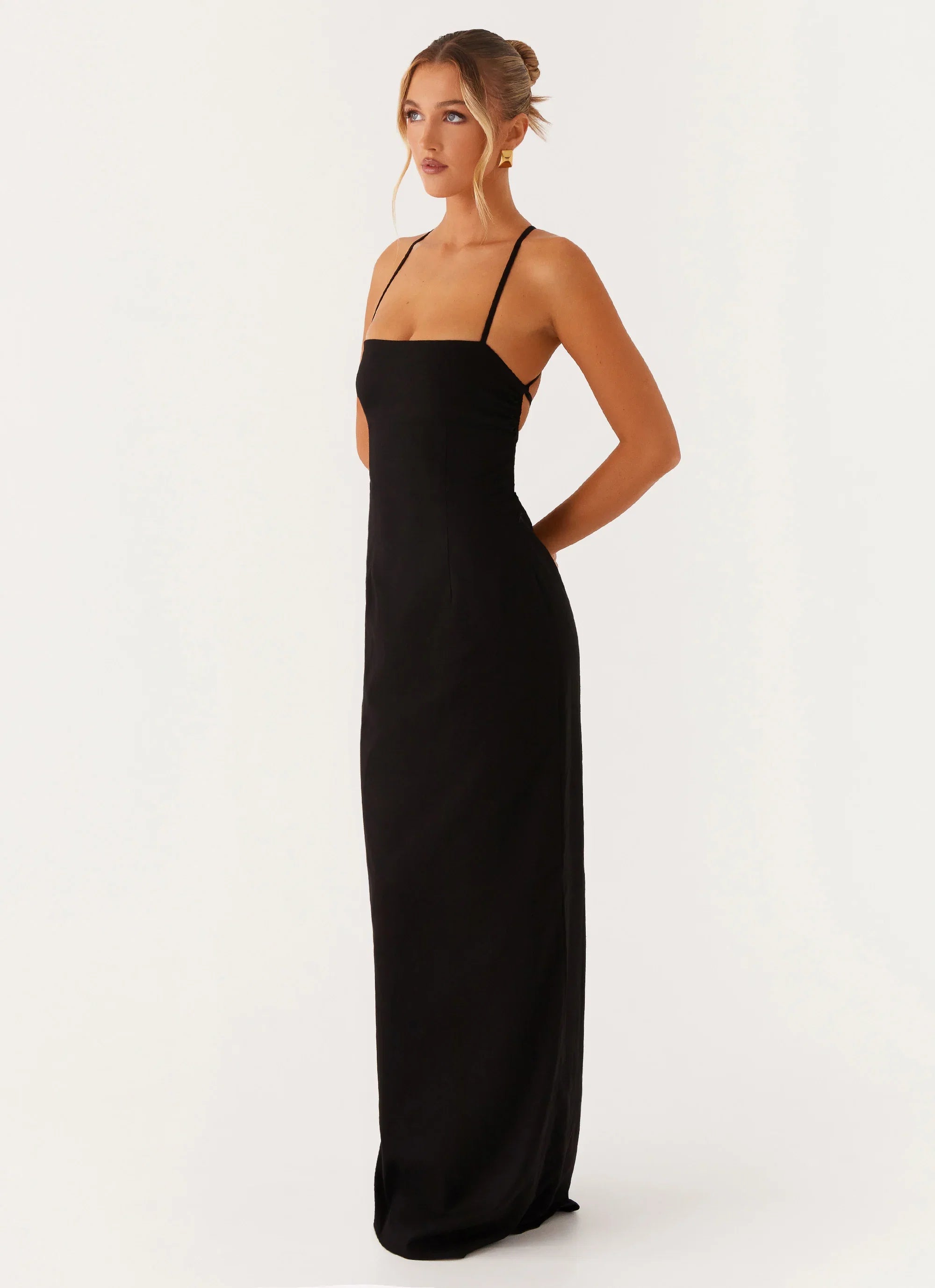 Cora Backless Maxi Dress Black