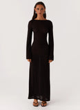 Olivia Long Sleeve Maxi Dress Black