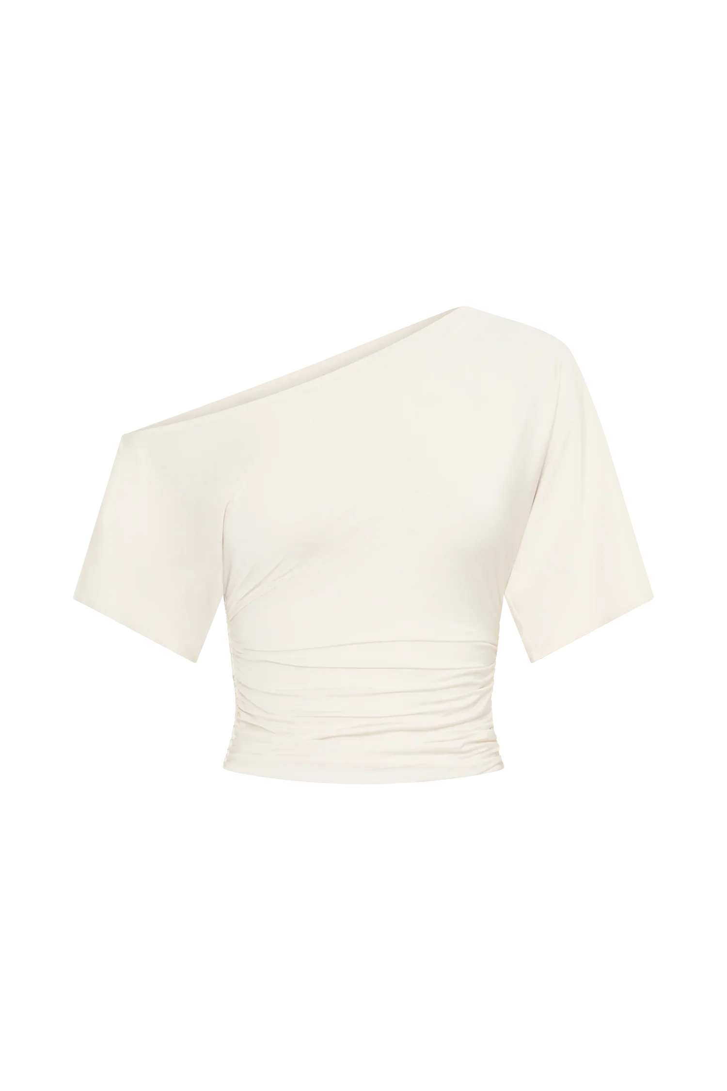 Luu Off Shoulder Slinky Top Ivory