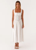 Waiting On You Midi Dress White