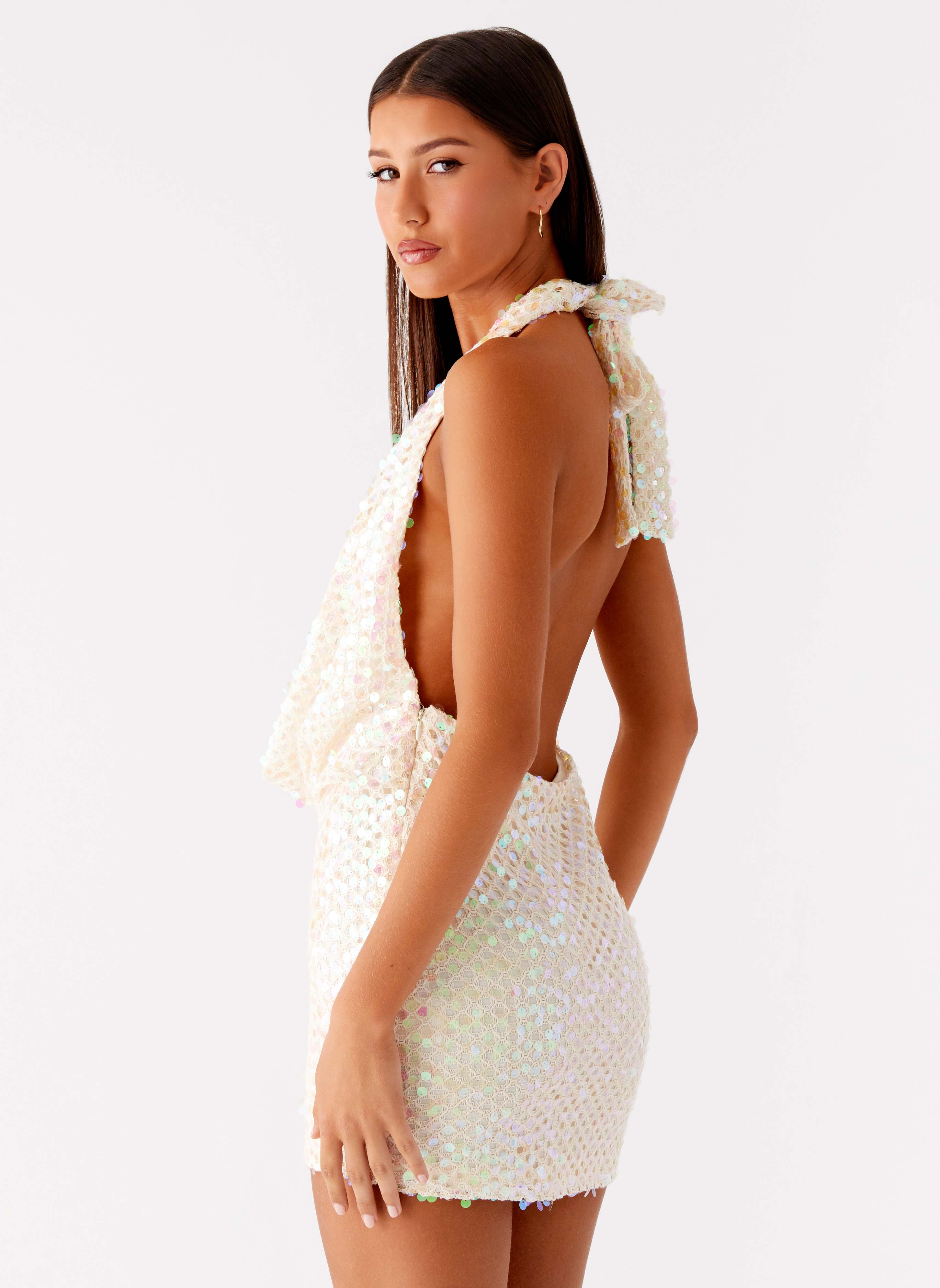 You Make Me Feel Mini Dress Ivory
