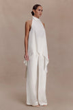 Sydney Straight Leg Satin Pants Ivory