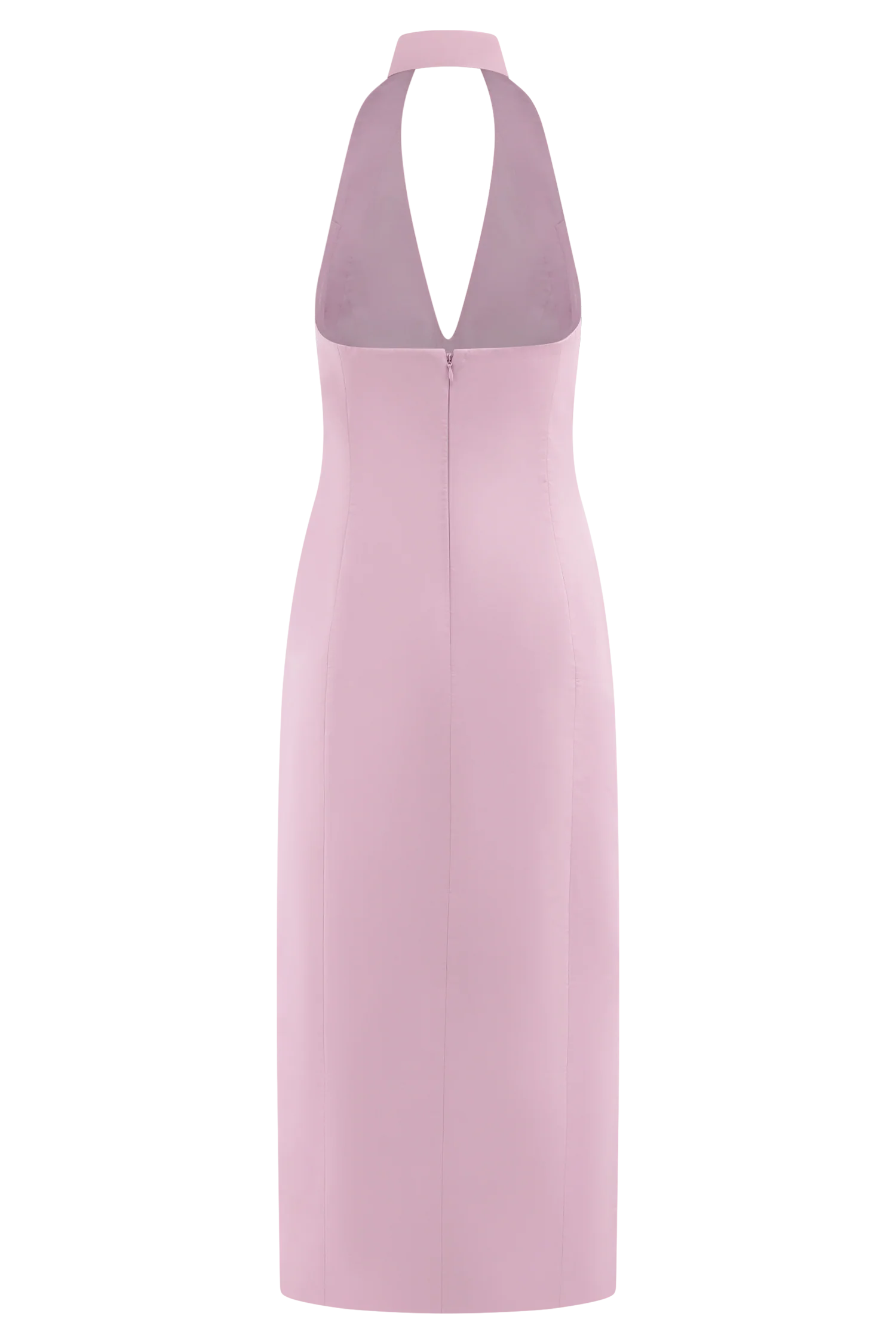 Simona Halter Neck Midi Dress Blush Pink