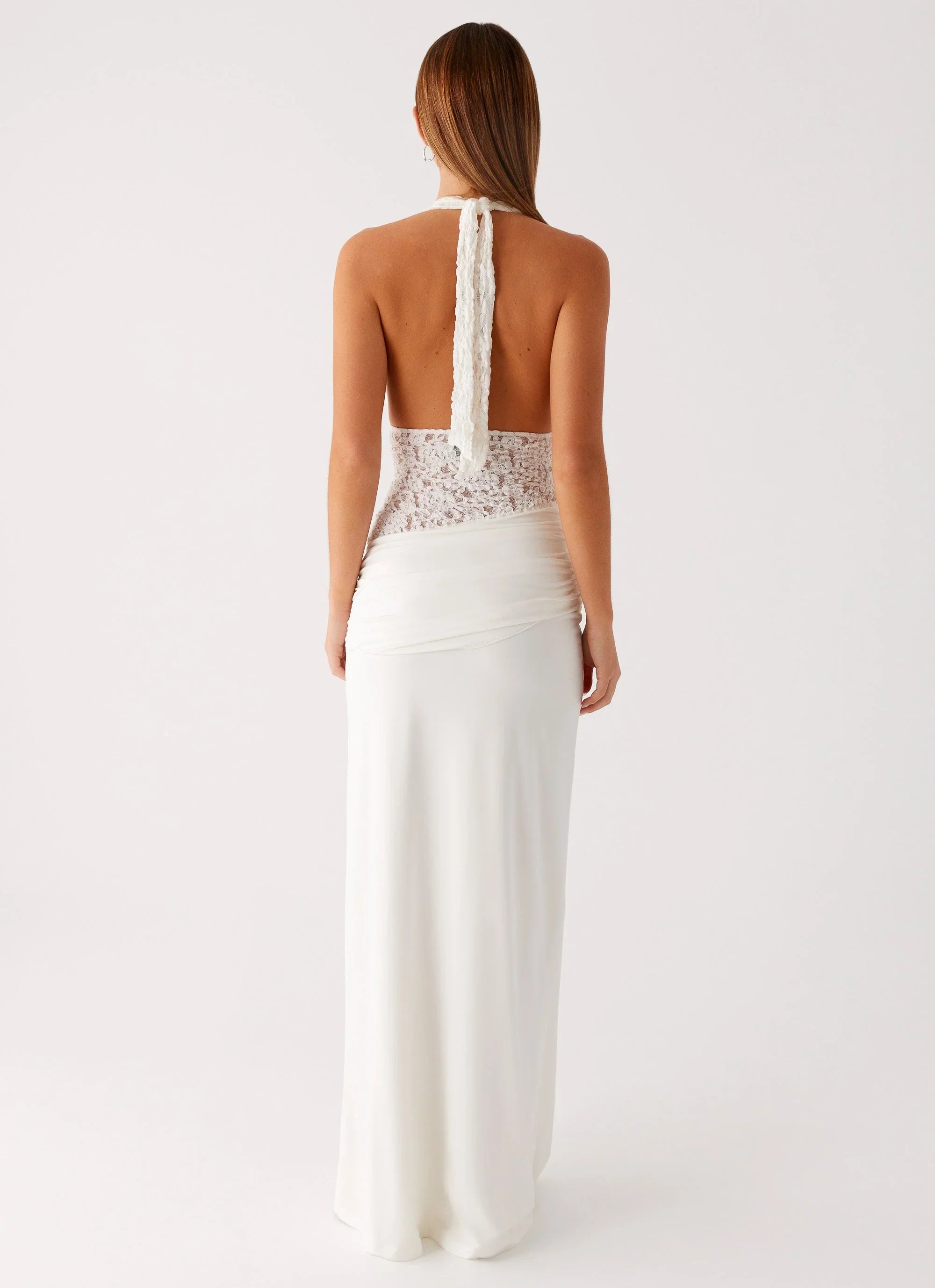 Miri Halter Maxi Dress Ivory