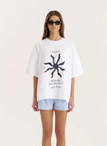 White Soleil Graphic Oversized T Shirt