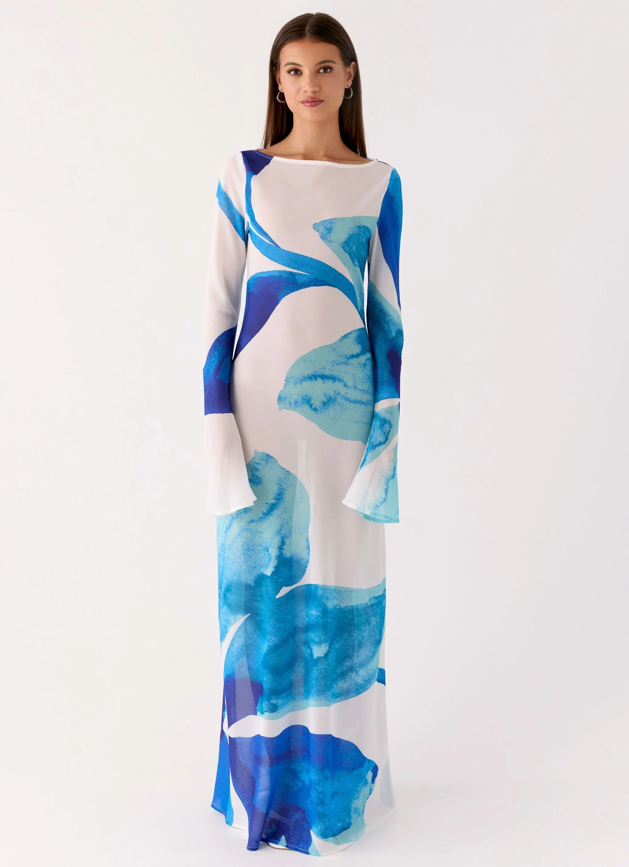 Lorde Maxi Dress Cerulean Bloom