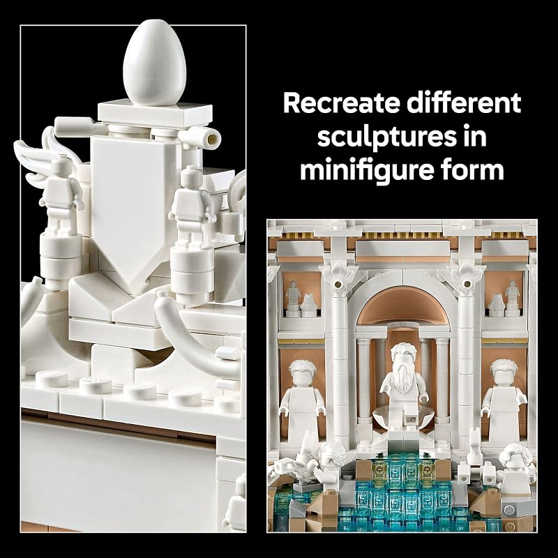 LEGO Architecture Trevi Fountain Building Set Collectible Model of Italian Landmark for Display for Adults 18 Gift for Women Men 21062
